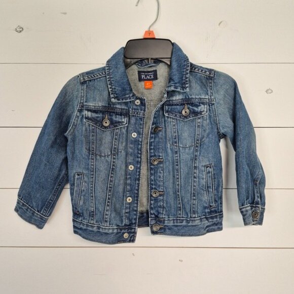 The Children's Place Other - The Childrens Place 4T Denim Jacket For Kids With Button Closure & Pockets
